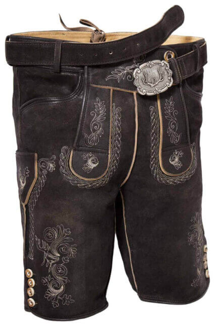 German Hunter Black Lederhosen