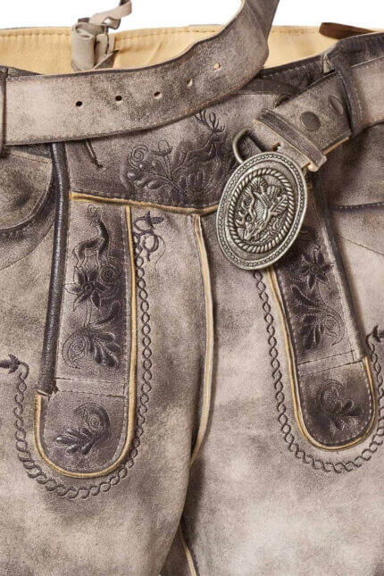 Sepp Grey Lederhosen For Men