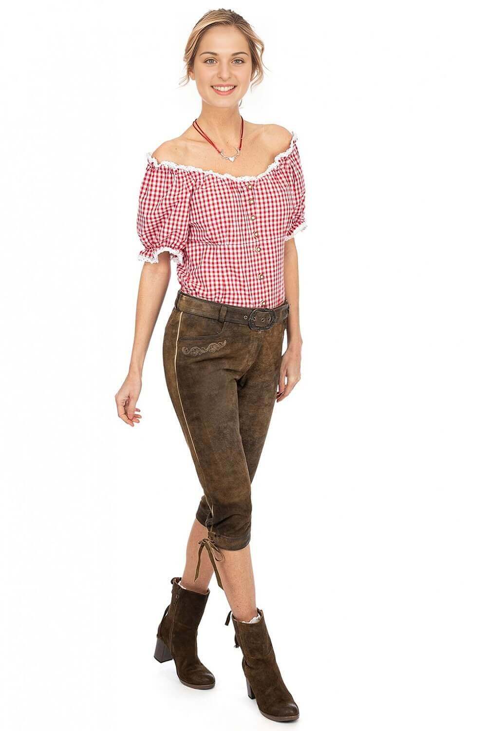 Knee Length Ladies Lederhosen