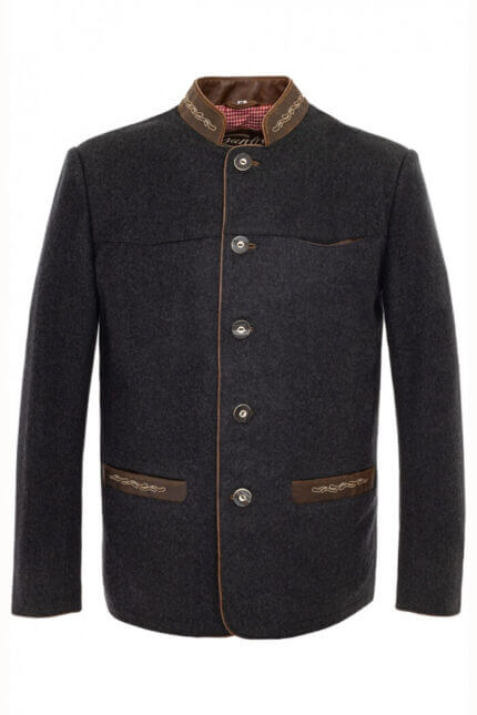 Heritage Black Wool Trachten Jacket