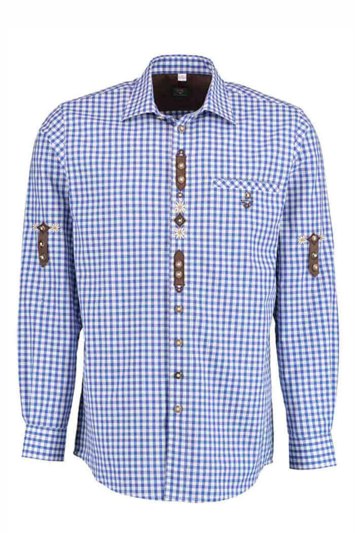 Blue & White Seattle Oktoberfest Lederhosen Shirt